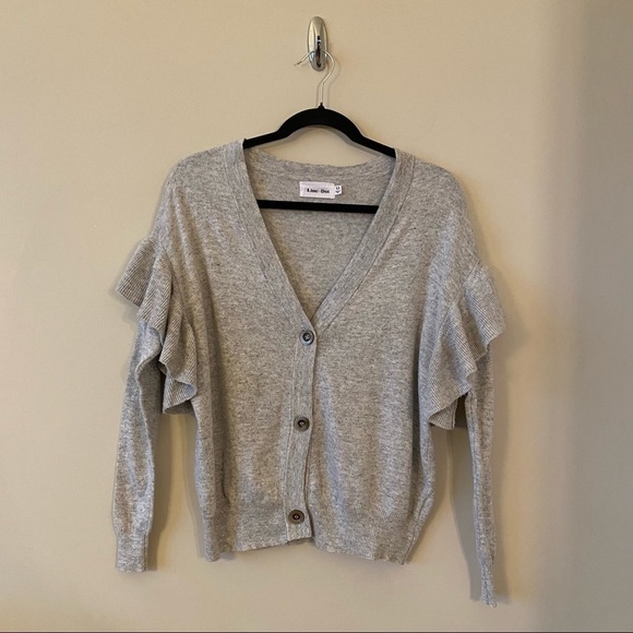 Anthropologie-Line & Dot Eulalia Ruffled Wool Blend Cardigan (Size:XS) - Picture 2 of 8